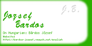 jozsef bardos business card